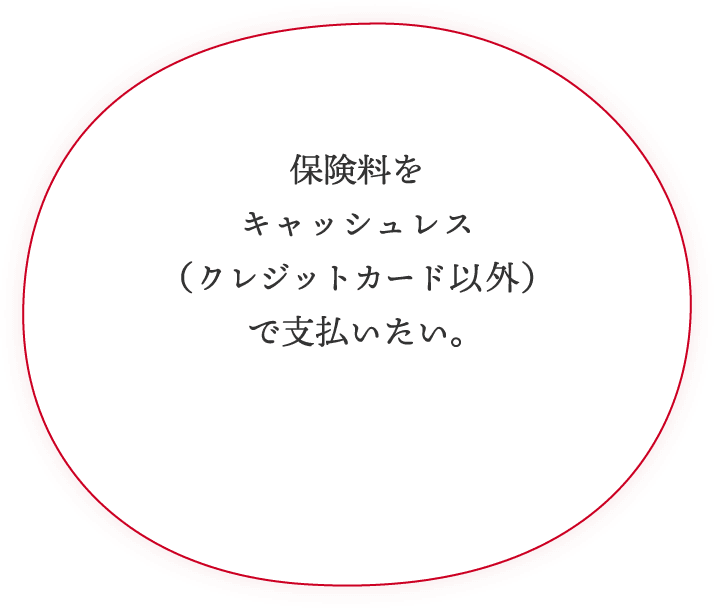 保険料をキャッシュレス（クレジットカード以外）で支払いたい。