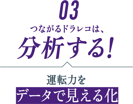 ＜３＞分析する！運転をデータで見える化